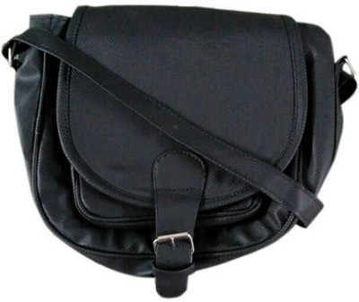 

MODESTIE Girls Casual Black PU Sling Bag