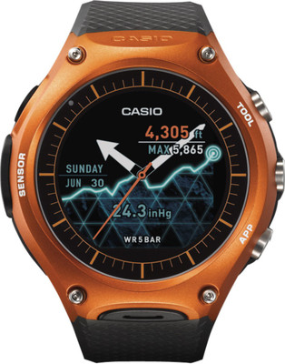 

Casio Smart Outdoor Orange Smartwatch(Black Strap Regular)