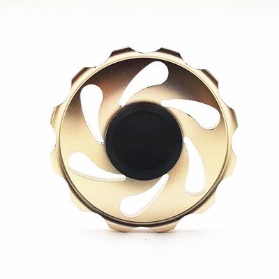 

Happy GiftMart Fidget Metal Spinner with Metal Bearing Round Gold Fidget Finger Spinners Spins upto 1-3 minutes(Gold)
