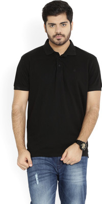 

United Colors of Benetton Solid Men's Polo Neck Black T-Shirt, 100