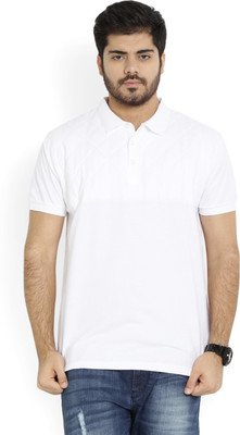 

United Colors of Benetton Solid Men's Polo Neck White T-Shirt, 101