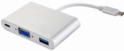 

Smart Tech TV-out Cable Type C 3.1 to USB 3.0/ VGA/ Type C Female Charger Adapter High Quality(Silver, For Laptop)