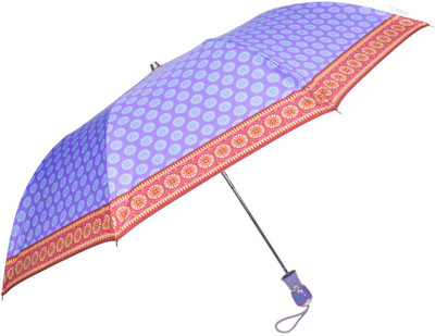 Fendo 2 Fold Auto Open Purple Color Umbrella(Purple)