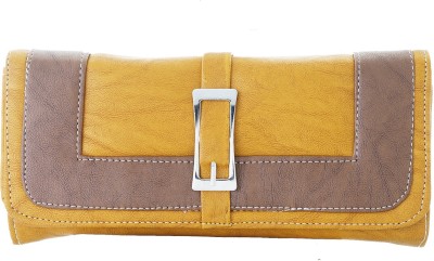 

Fristo Women Casual Multicolor Artificial Leather Wallet(1 Card Slot), Yellow and light brown