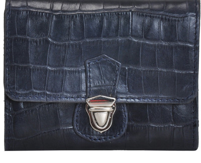 

MANDAVA Women Casual Blue Genuine Leather Wallet(6 Card Slots), Mnd270cbl
