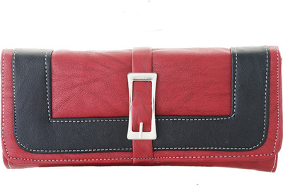 

Fristo Women Casual Maroon, Black Artificial Leather Wallet, Maroon and black