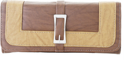 

Fristo Women Casual Beige, Tan Artificial Leather Wallet, Light brown and cream