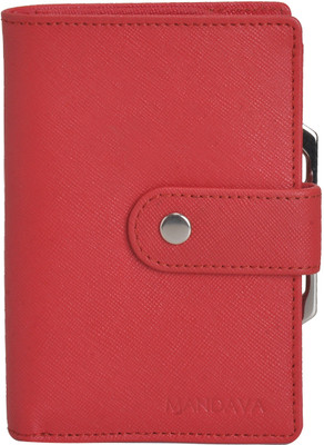 

MANDAVA Women Casual Red Genuine Leather Wallet(8 Card Slots), Mnd269srd