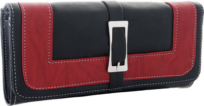 

Fristo Women Casual Black, Maroon Artificial Leather Wallet(1 Card Slot), Black and maroon