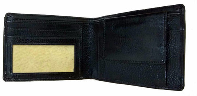 Kings Men Black Artificial Leather Wallet(2 Card Slots)