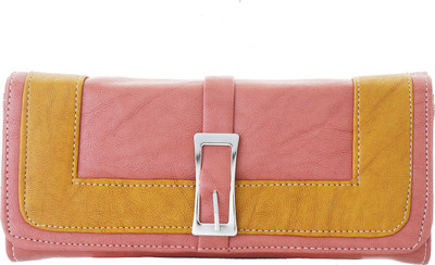 

Fristo Women Casual Pink, Yellow Artificial Leather Wallet, Pink and yellow