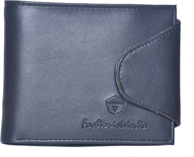 

ANSSS Men Black Artificial Leather Wallet(3 Card Slots)