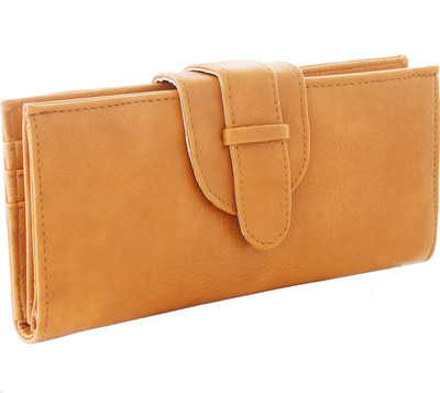 

Fantosy Women Tan Artificial Leather Wrist Wallet(7 Card Slots)