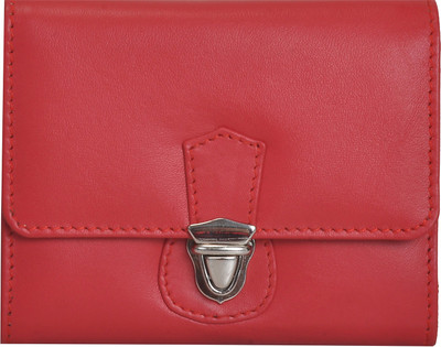 

MANDAVA Women Red Genuine Leather Wallet(6 Card Slots), Mnd270nred