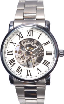 made4u branded automatic men skeleton hollow dial stainless steel watch Watch  - For Men   Watches  (made4u)
