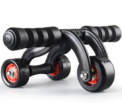 

Stok SToK® 3-Wheel AB Roller with Free Knee Mat and Floor Stopper Wedge - Abdominal Workout Fitness Exercise Equipment Ab Exerciser(Black)