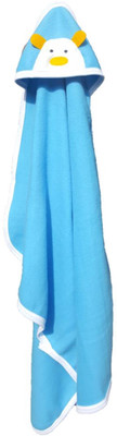 

BRANDONN Striped  Hooded Baby Blanket(Polyester, FEROZI BLUE