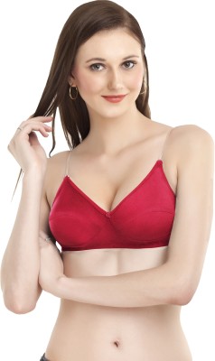 Madam Backless Women T-Shirt Non Padded Bra(Red)