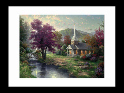 

ravgar Church near the river Painting Canvas Painting Wall Art [16 x 20 inch] Framed Cotton Fine Grain Primed Canvas Board (Set of 1)(Multicolor)