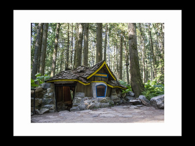 

ravgar Hut in the Forest Canvas Painting Wall Art [16 x 20 inch] Framed Cotton Fine Grain Primed Canvas Board (Set of 1)(Multicolor)