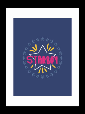 

ravgar Be the muh'fuckin Starboy Canvas Painting Wall Art [16 x 20 inch] Framed Cotton Fine Grain Primed Canvas Board (Set of 1)(Multicolor)