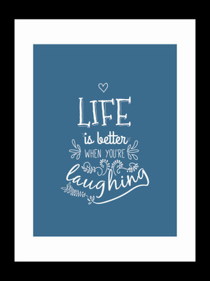 

ravgar Fill life with laughters & everything will appear beautiful Canvas Painting Wall Art [16 x 20 inch] Framed Cotton Fine Grain Primed Canvas Board (Set of 1)(Multicolor)