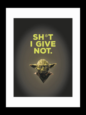 

ravgar A life lesson from the famous Master Yoda Canvas Painting Wall Art [16 x 20 inch] Framed Cotton Fine Grain Primed Canvas Board (Set of 1)(Multicolor)