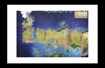

ravgar Game Of Thrones The Known World Map 3.2 Canvas Painting Wall Art [16 x 20 inch] Framed Cotton Fine Grain Primed Canvas Board (Set of 1)(Multicolor)