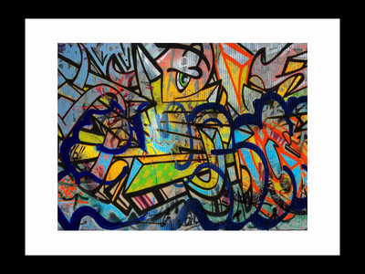 

ravgar Graffiti Painting Canvas Painting Wall Art [16 x 20 inch] Framed Cotton Fine Grain Primed Canvas Board (Set of 1)(Multicolor)