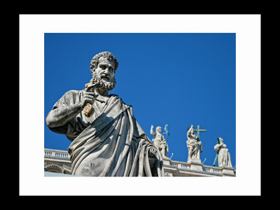 

ravgar Saint Pierre Sculpture Canvas Painting Wall Art [16 x 20 inch] Framed Cotton Fine Grain Primed Canvas Board (Set of 1)(Multicolor)