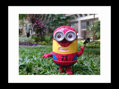 

ravgar Spider Minion in the Garden Canvas Painting Wall Art [16 x 20 inch] Framed Cotton Fine Grain Primed Canvas Board (Set of 1)(Multicolor)