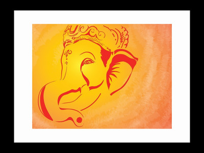

ravgar Lord Ganesha Ganpati Bappa Siddhivinayak Vighanharta Canvas Painting Wall Art [16 x 20 inch] Framed Cotton Fine Grain Primed Canvas Board (Set of 1)(Multicolor)