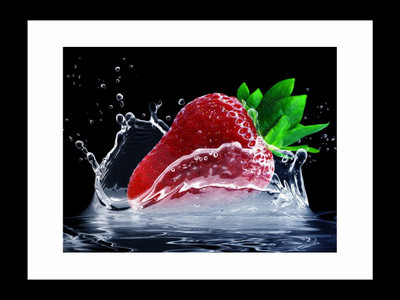 

ravgar To Eat Is A Necessity, But To Eat Intelligently Is An Art - Strawberry Canvas Painting Wall Art [16 x 20 inch] Framed Cotton Fine Grain Primed Canvas Board (Set of 1)(Multicolor)
