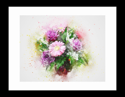 

ravgar Flower Pot Canvas Painting Wall Art [16 x 20 inch] Framed Cotton Fine Grain Primed Canvas Board (Set of 1)(Multicolor)