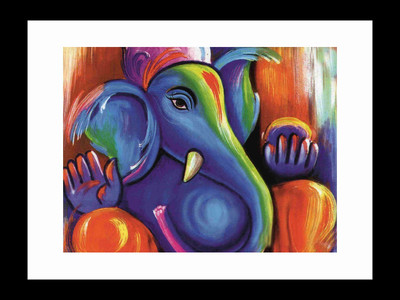 

ravgar Lord Ganesha Ganpati Bappa Siddhivinayak Vighanharta Canvas Painting Wall Art [16 x 20 inch] Framed Cotton Fine Grain Primed Canvas Board (Set of 1)(Multicolor)