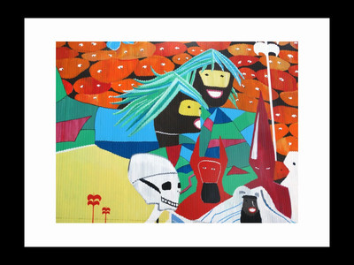 

ravgar Grafitagem Painting Canvas Painting Wall Art [16 x 20 inch] Framed Cotton Fine Grain Primed Canvas Board (Set of 1)(Multicolor)