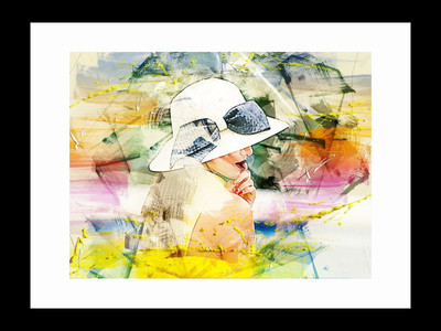 

ravgar Abstract Painting of a Girl Canvas Painting Wall Art [16 x 20 inch] Framed Cotton Fine Grain Primed Canvas Board (Set of 1)(Multicolor)