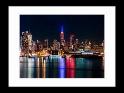 

ravgar Manhattan Lights New York Canvas Painting Wall Art [16 x 20 inch] Framed Cotton Fine Grain Primed Canvas Board (Set of 1)(Multicolor)