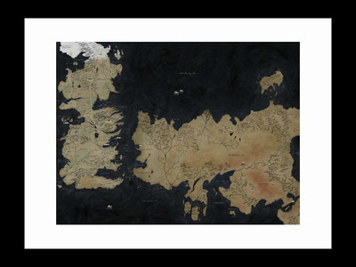 

ravgar World Map The Game of Thrones Canvas Painting Wall Art [16 x 20 inch] Framed Cotton Fine Grain Primed Canvas Board (Set of 1)(Multicolor)