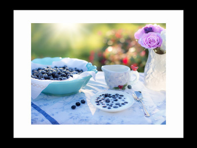 

ravgar Blueberries - The World's Healthiest Foods Canvas Painting Wall Art [16 x 20 inch] Framed Cotton Fine Grain Primed Canvas Board (Set of 1)(Multicolor)