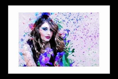 

ravgar Beautiful Girl Water Color abstract art Canvas Painting Wall Art [16 x 20 inch] Framed Cotton Fine Grain Primed Canvas Board (Set of 1)(Multicolor)