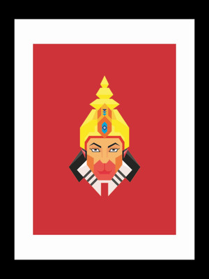 

ravgar Jai Hanuman Gyan Gun Sagar Canvas Painting Wall Art [16 x 20 inch] Framed Cotton Fine Grain Primed Canvas Board (Set of 1)(Multicolor)