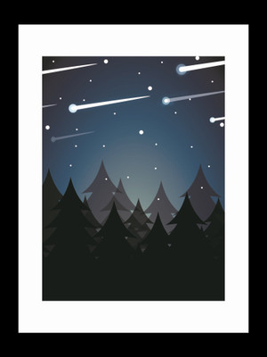 

ravgar A sky full of stars and a head full of dreams. Canvas Painting Wall Art [16 x 20 inch] Framed Cotton Fine Grain Primed Canvas Board (Set of 1)(Multicolor)
