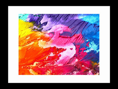 

ravgar Abstract Art Colorful Canvas Painting Wall Art [16 x 20 inch] Framed Cotton Fine Grain Primed Canvas Board (Set of 1)(Multicolor)