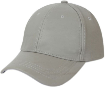 ALAMOS Solid Plain Leather White Baseball Cap