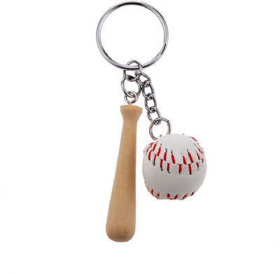 

Blue Aura Wooden Baseball bat & ball keyring Key Chain(Multicolor)