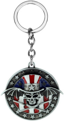

Optimus Traders Music Band A7X Avenged Sevenfold skull Souvenir Metal 3d Key Chain(Silver)