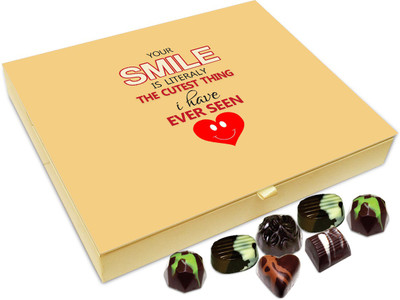 

Chocholik Gift Box - Your Smile Is Literally The Cutest Thing Chocolate Box - 20pc Truffles(240 g)