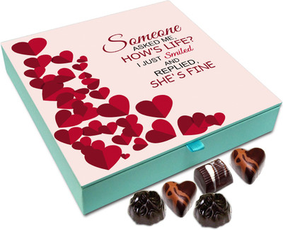 

Chocholik Gift Box - My Life Is Fine Chocolate Box - 9pc Truffles(108 g)