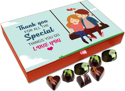 

Chocholik Gift Box - Thank You For All The Special Things Chocolate Box - 12pc Truffles(144 g)